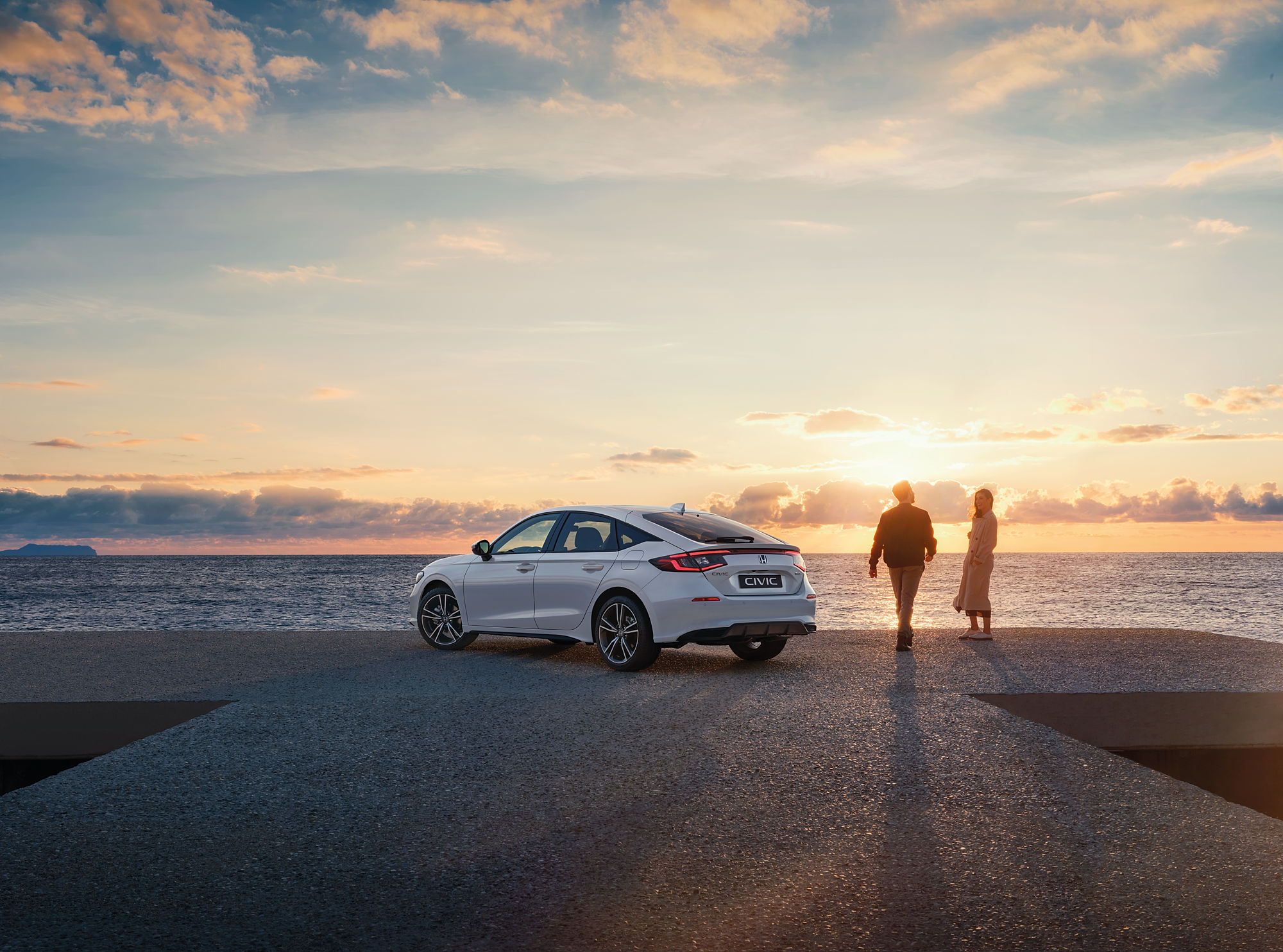 honda civic schuin van achter